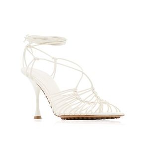 BOTTEGA VENETA DOT SANDAL IN WHITE SIZE 35